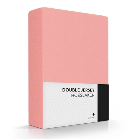 Hoeslaken Double Jersey - Roze  De Beddenstunt   