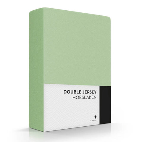 Hoeslaken Double Jersey - Groen  De Beddenstunt   