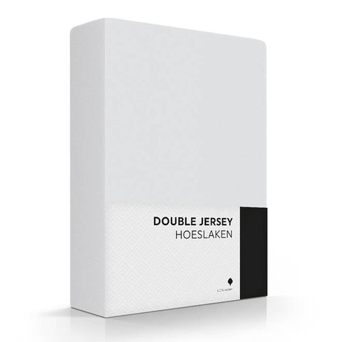 Hoeslaken Double Jersey - Zilver  De Beddenstunt   